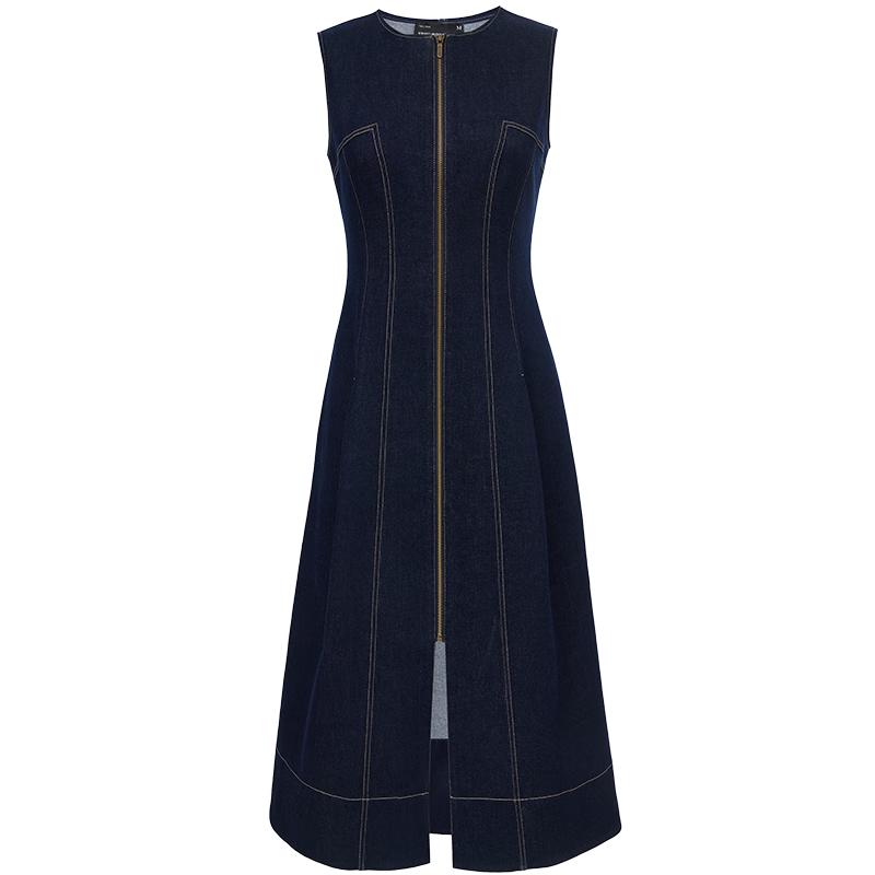 VEROMODA 2025 Spring Sleeveless Denim A-Line Dress XS