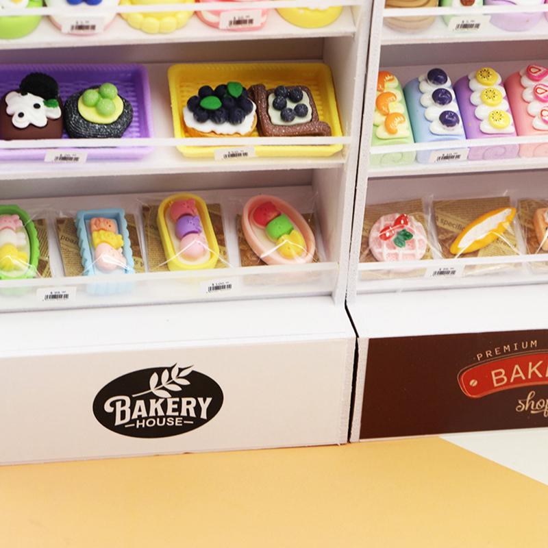 1:12 Dollhouse Cake Cabinet Dessert Shelves Miniature Food Play Miniature Toys Mini Model Play House Hand Diy Small Ornaments
