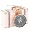 20Pcs Wedding Gift Box Candy Boxes with Compass and Kraft Tags for Travel Wedding Favors DecorationsRose Golden