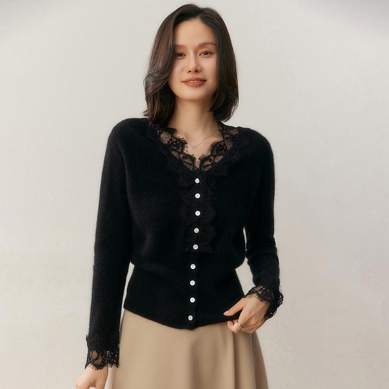 Qinghe 100% Czysty Kaszmir Sweter Damski - Ultra Miękki Luksusowy Zimowy Pulower