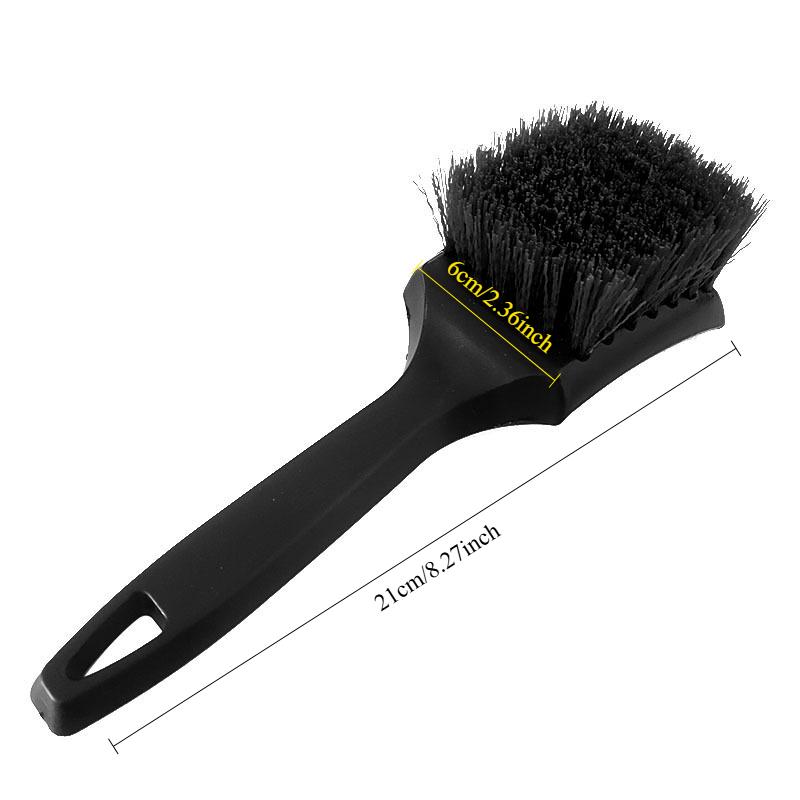 1ks Kartáč na pneumatiky Tvrdý kartáč Kartáč na krásu auta Čisticí kartáč Multifunkční Náboj kola Ráfek Podložka na nohy Látkový čisticí kartáč