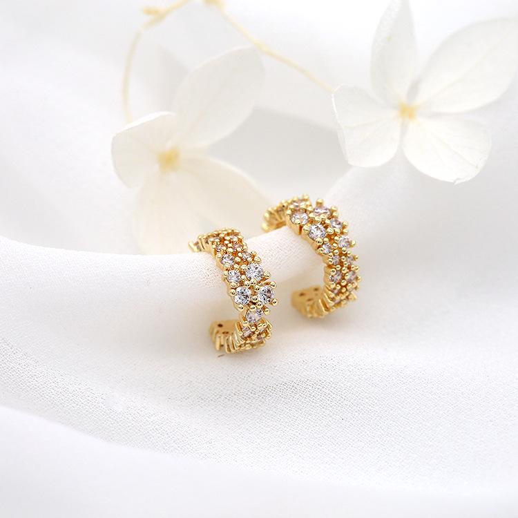 14K Gold Plated Pure Copper Ear Cuff: No-Piercing, Simple, Elegant Jewelry for Women