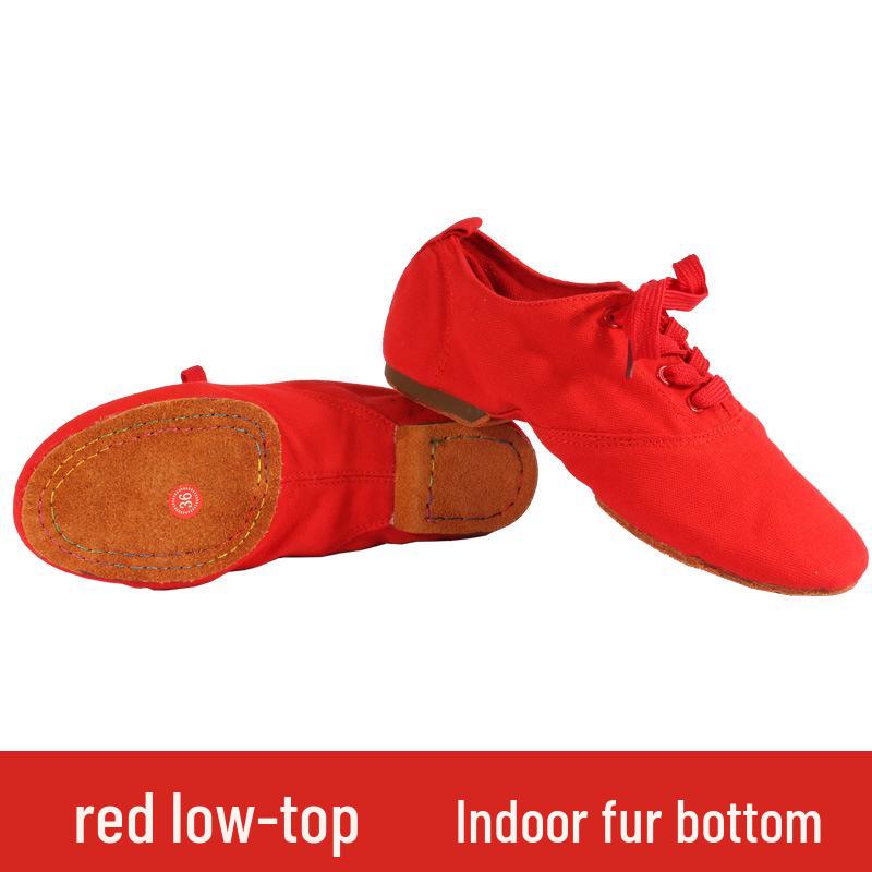High-Top Jazz Dance Shoes for Men & Women, Canvas Soft Sole Low-Top Practice Shoes.