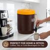 Large Thermal Coffee Server Stainless Steel Insulated Barrel With Faucet Keeps Hot Cold 24 Hours