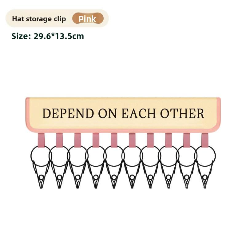 

Hat Storage Wonder, Baseball Cap Hook, Household Multi-clip Hanger, Baby Baseball Cap, Dormitory Wardrobe, Hat Rack рожевий