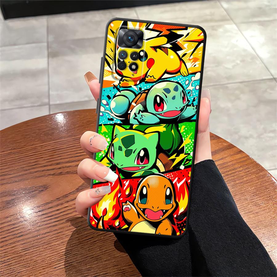 Cartoon Hot Pokemon Funda Phone Cover Case for Xiaomi Redmi Note 13 Pro Plus 10S 9S 11s 12s 7 8 14 11 10 9 12 Pro