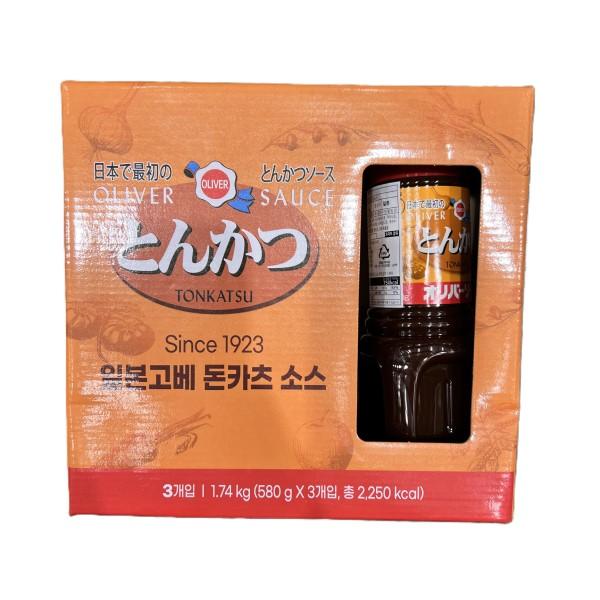 Oliver Tonkatsu Sauce Premium Pack  580g x 3pcs One thing