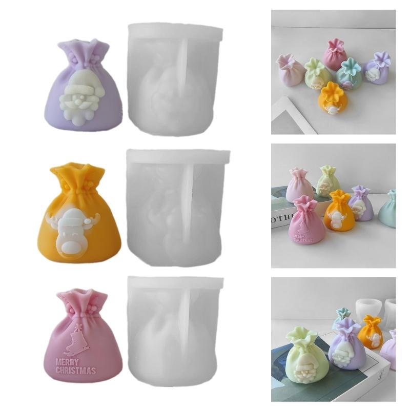 Gift Bag Candle Silicone Mold for Handmade Desktop Decoration Gypsum Epoxy Resin Aroma Candle Mould for Home Decoration
