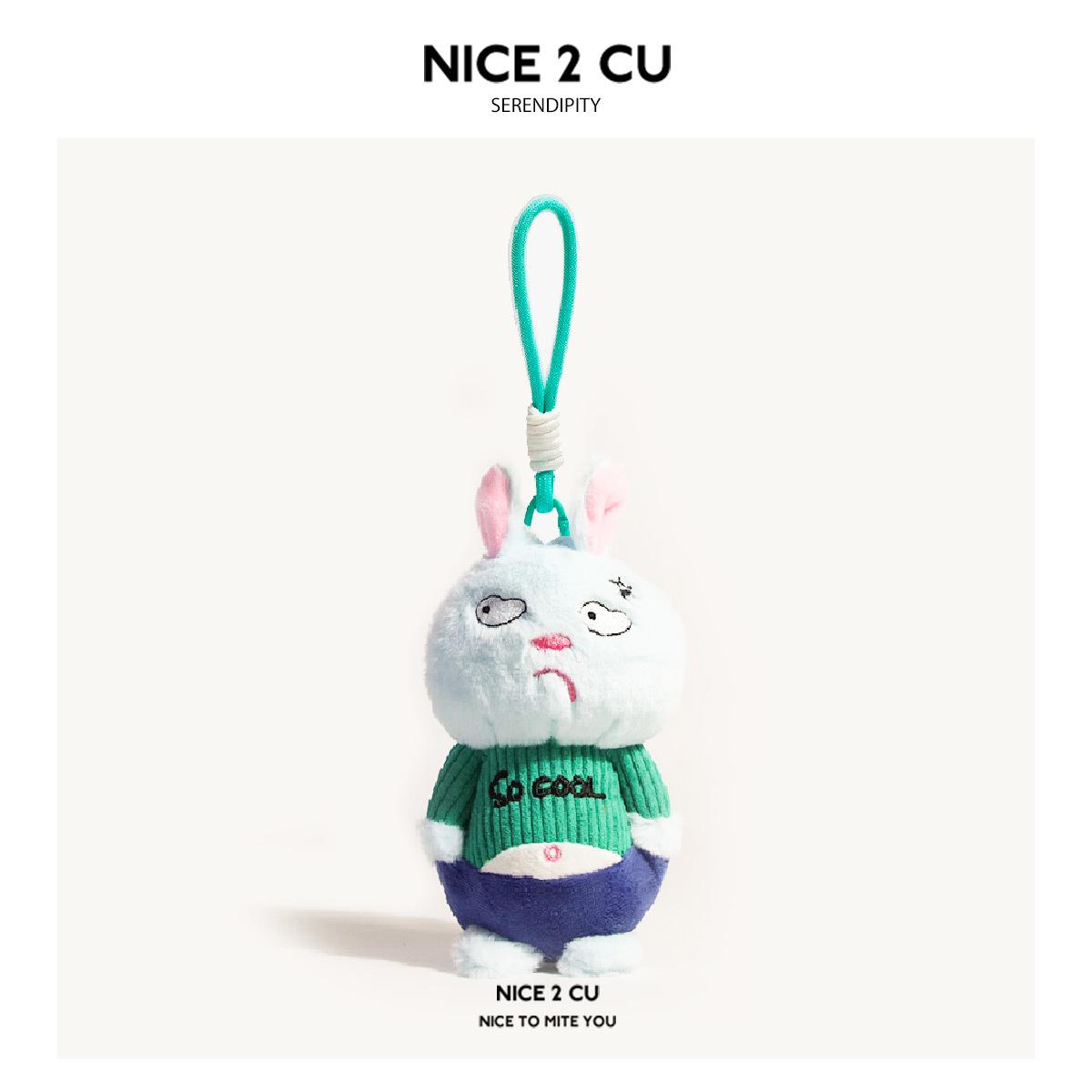 

Grumpy Bunny Plush Keyring, Funny Sassy Rabbit Pendant with Green Lanyard,Grumpy Bunny Plush Keychain, Sassy Rabbit Charm
