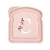 Initials Marked Toast Box Alphabet A-Z Reusable Sandwich Container Box Food Container Sealable Container Small Container