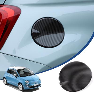 Hcilloend Fuel Filler Filler Cover for New Fiat 500 Easy Interior Custom Car Supplies Fiber Panel/Fuel (2016-2024), ABS, Installation, Stick-On Type,