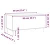 VidaXL Coffee Table High Gloss White 90x44.5x45 Cm Engineered Wood 830966