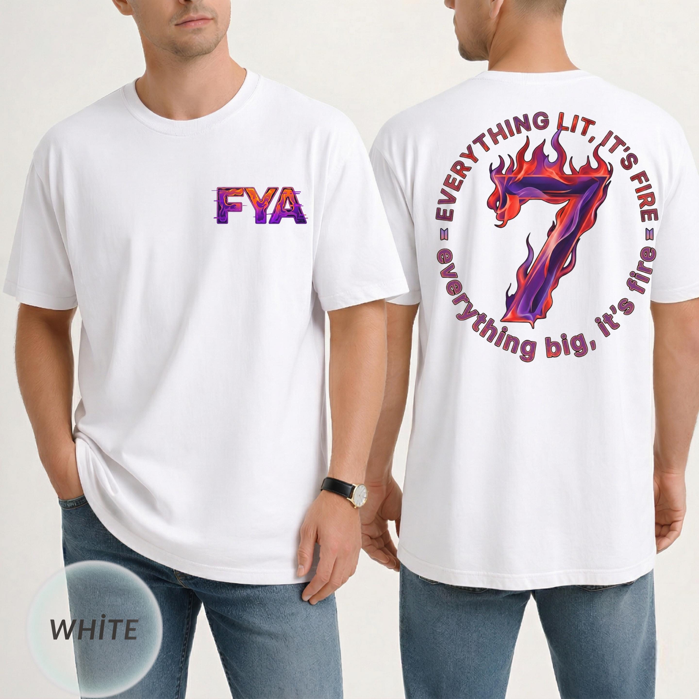 Flameprint Tshirt Korean streetwear Tshirt gift for Kpop fans S