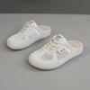 Fashion Women's Shoes Fashion 2025 Summer Slippers Mesh Breathable Flat Shoes Non Slip Round Toe Outdoor Half Slippers Lace Up Mules