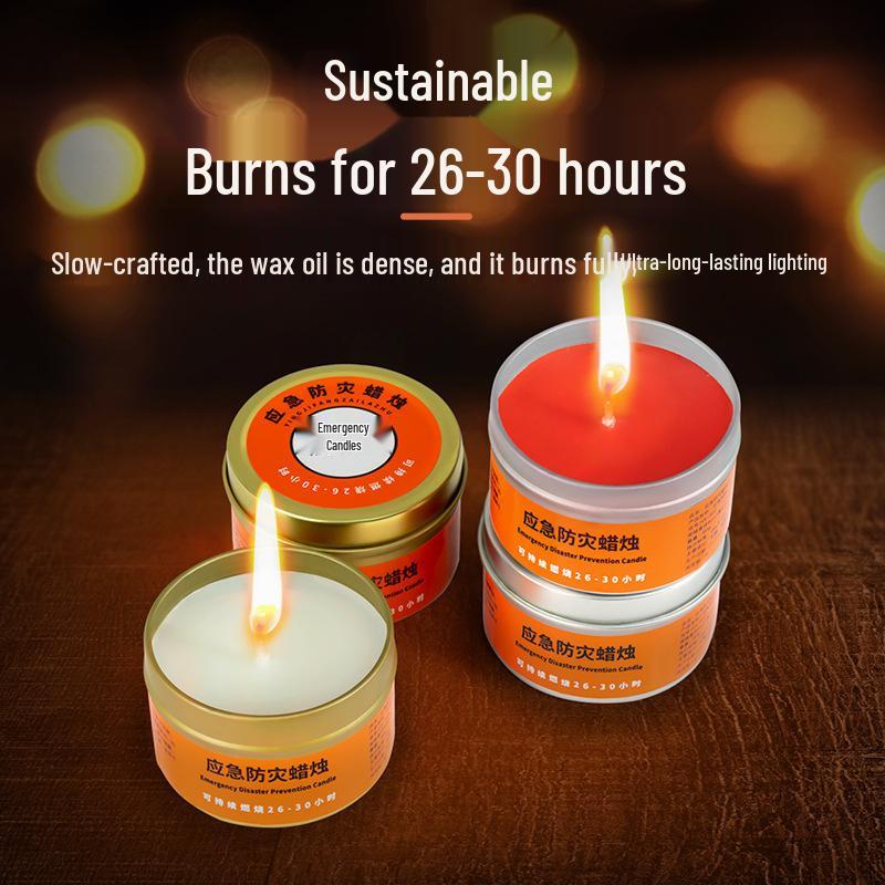 Smokeless Odorless Emergency Survival Candles: Windproof, Waterproof, Fireproof for Power Outages and Disasters