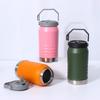 1200ml Stainless Steel Insulated Water Bottle With Handle Straw Outdoor Hiking Travel Sports Use