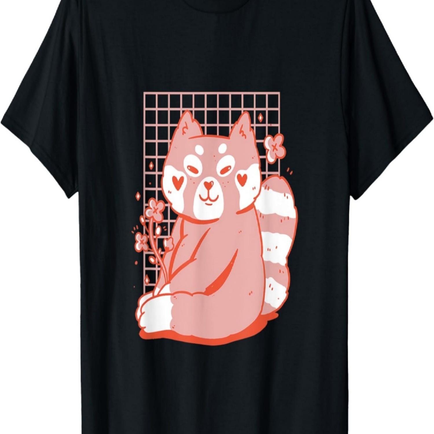Red Panda  Cherry Blossom Tree T-Shirt S