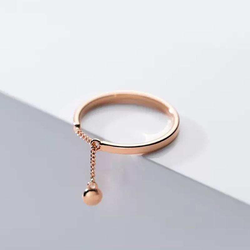 

Простое кольцо с цепочкой на палец с кисточками, регулируемое кольцо для женщин и девушек, ювелирные изделия для вечеринок, подарочные ювелирные аксессуары розового золота