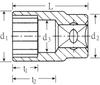 Stahlwille Drive X 31mm Overall 1 Piece 12-Point Socket, 45A-9/16, 9.525mm Length,