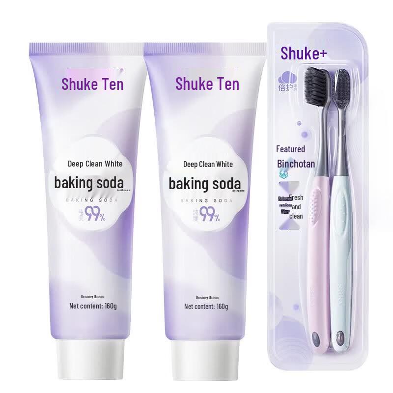Shuke Stain Removal Whitening Toothpaste & Toothbrush Set