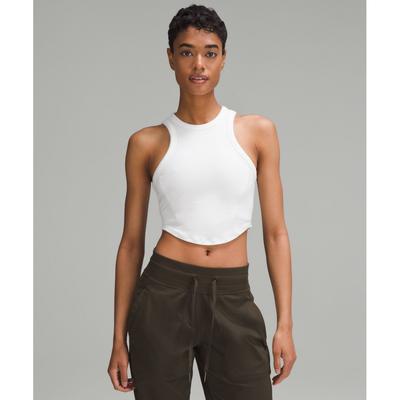 Hold Tight Cropped Tank Top White