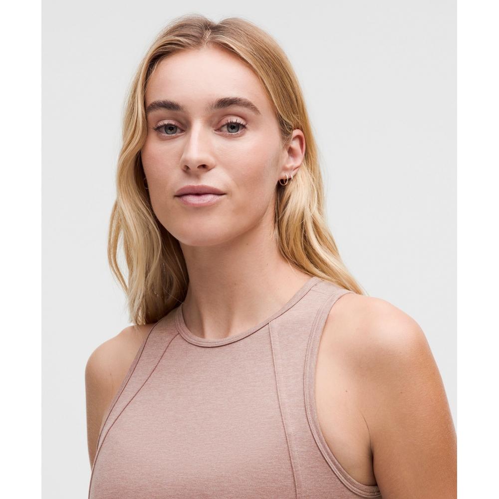 Lululemon Softy Suedey Crewneck Cropped Tank Top Twilight Rose Twilight Rose