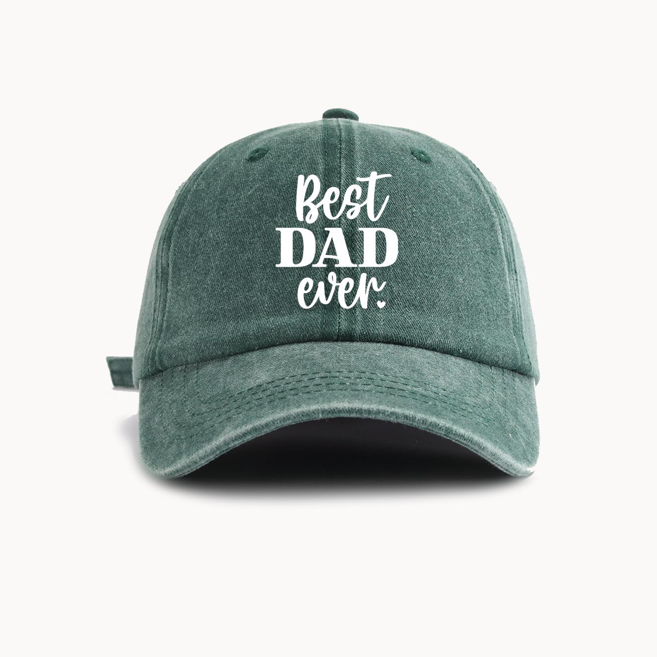 

Регульовані бейсболки Найкращий ТАТО хіп-хоп випрана потерта вицвіла кепка темно-зелений колір