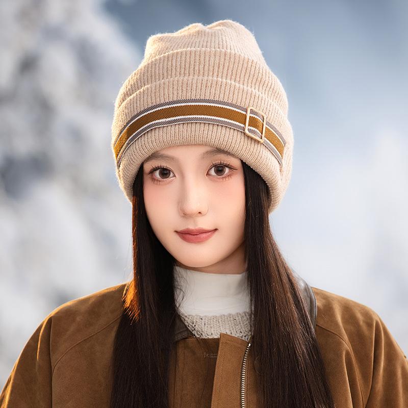 Pullover Hat Autumn and Winter Hat Women's Fashion Warm Wool Knitted Hat
