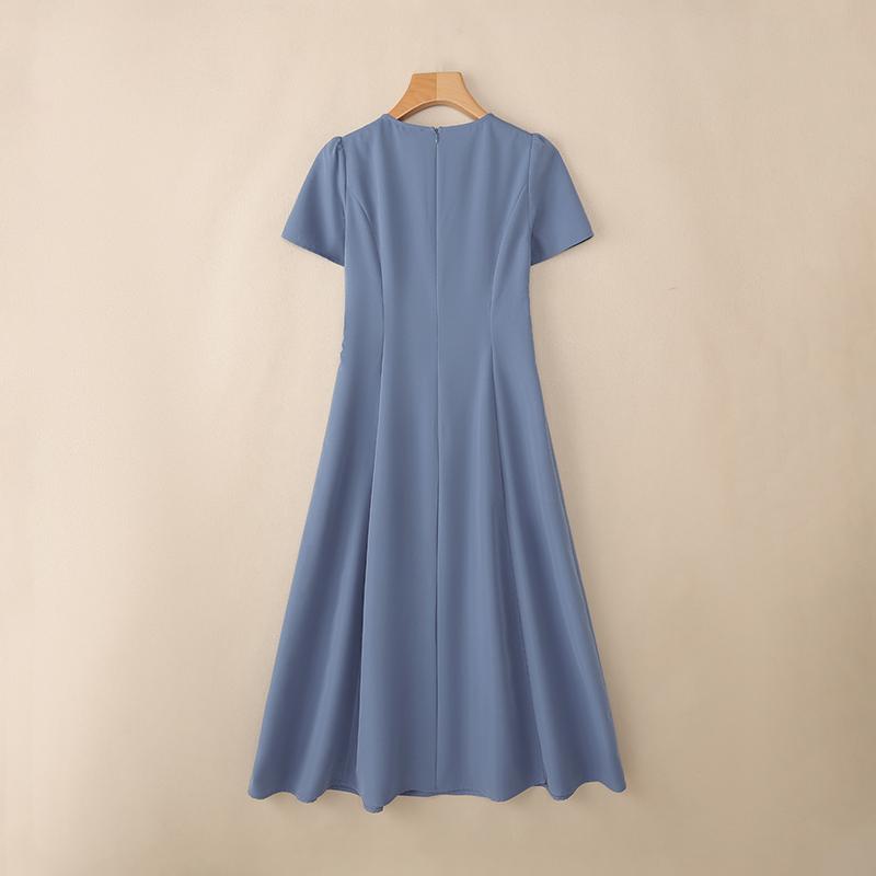 ZANZEA Robe d'été élégante à col rond et manches courtes décontractée pour femme