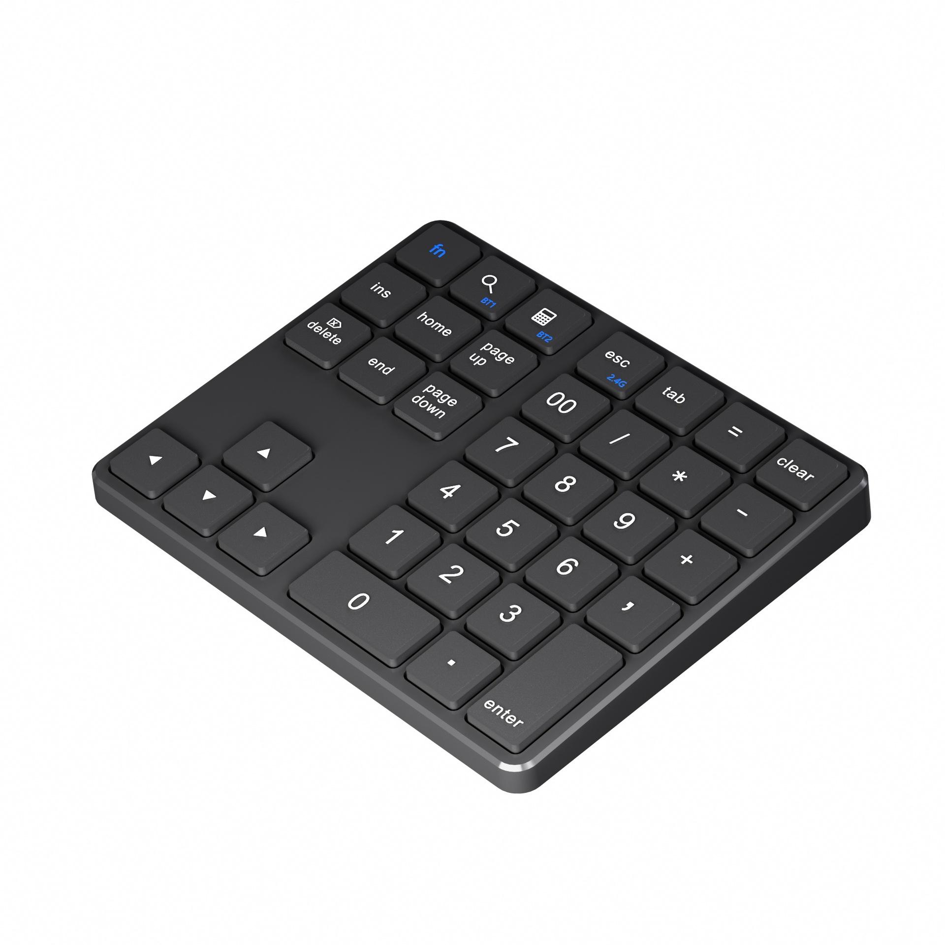 

Dual Mode Numeric Keypad 2.4G Wireless Keyboard Dual Bluetooth Keyboard Digital Keyboard 300mAh Battery Rechargeable Numpad чорний