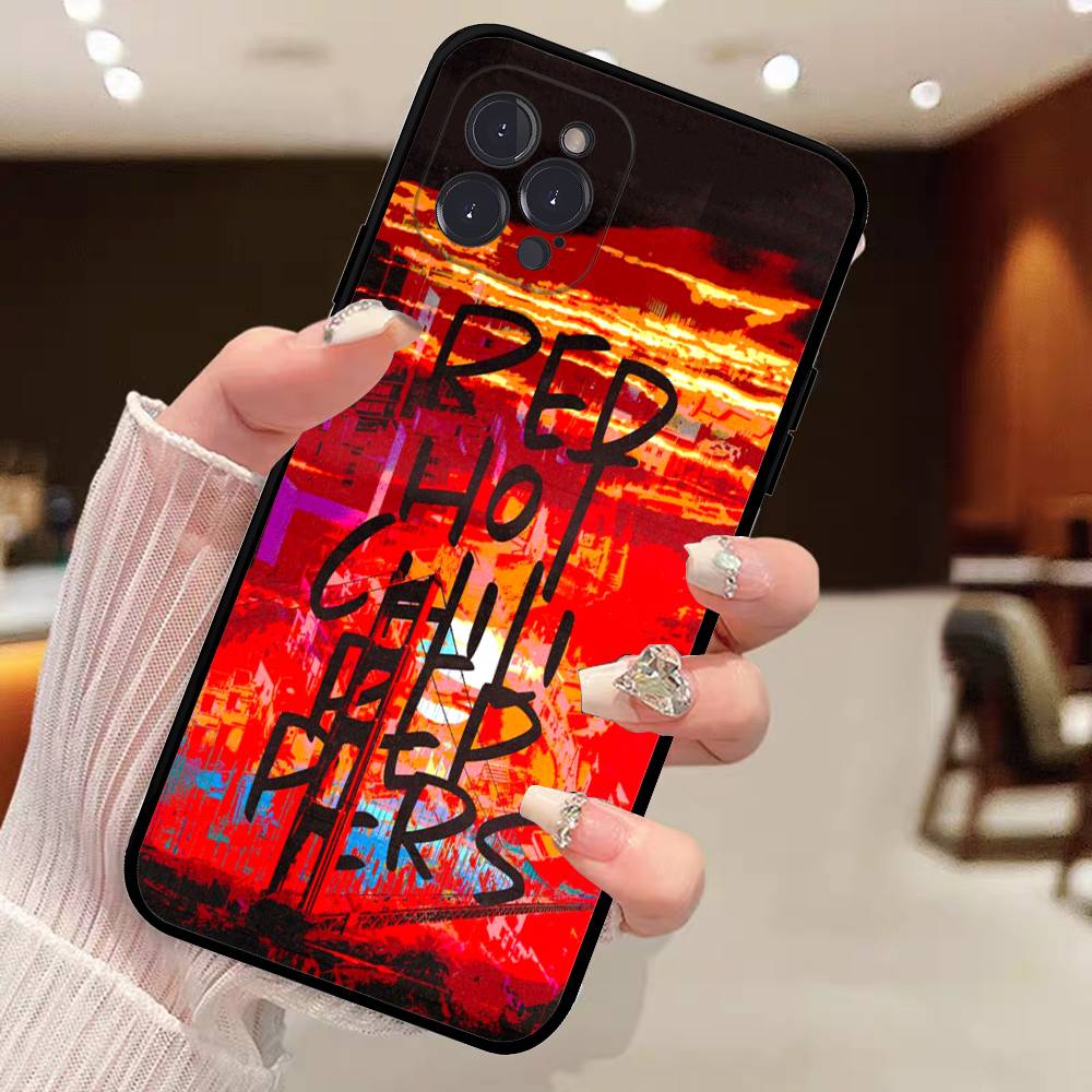 Red Hot Chili P-Peppers Band For Iphone 17 16 15 11 13 14 Pro Max Plus 12 Mini Black Shell Cover Phone Case