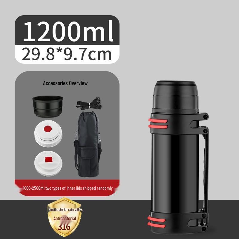316 Stainless Steel Large Capacity Thermos Flask for Outdoor, Construction, Home Use - Portable Hot Water Bottle for Men and Women
