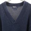 POLO RALPH LAUREN 90s Old Long sleeve V neck sweater L Navy knit Men's Used