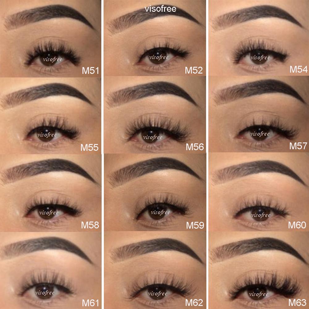 Visofree Норковые ресницы 3D Норковые ресницы Толстые ресницы ручной работы Полные — фото 7