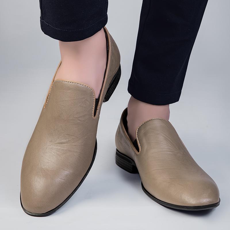Fashion Moccasin Non-slip Loafers New Arrival Business Shoe High Quality Men Slip-On Shoes Genuine Leather Casual Shoes Driving Flats