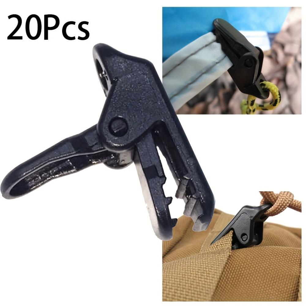 10/20pcs Windproof Tent Canopy Clip Set, Durable PC Material, Camping Tent Tarp Clamp Gripper for Securing Tarps and Shelters