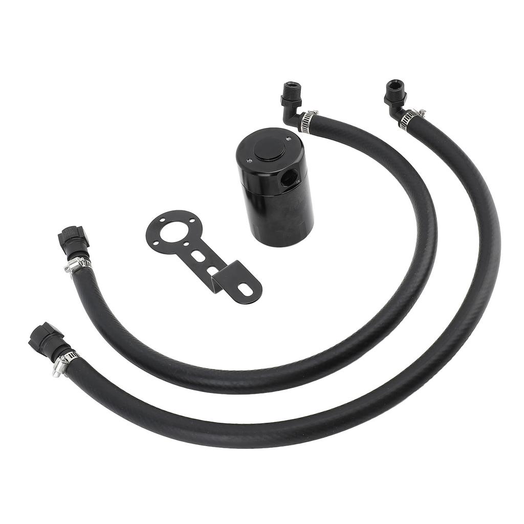 3oz Air Oil Separator Aluminium Alloy Oil Catch Can Oil Separator Tank Reservoir Kit for 1500 5.3L 6.2L 2014 to 2018