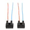 Pair H7 Headlight Bulb Repair Socket Connector Wiring Harness Red Copper Heat Resistance