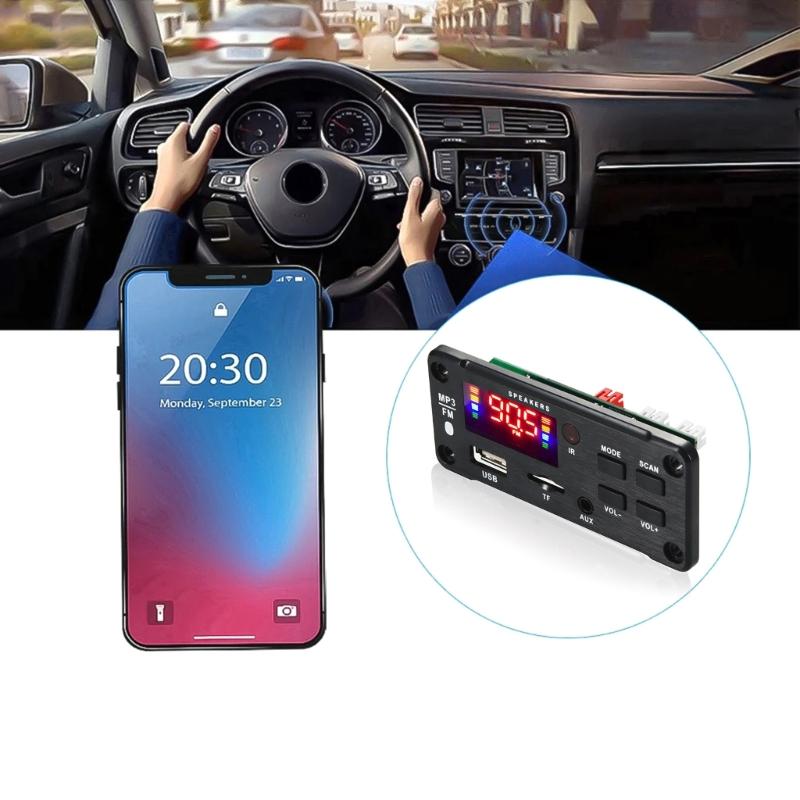 Car MP3 Player Decoding Module Bluetooth-compatible Decoders Board 2x25W Amplifier Decoding Module with Remote Control