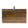 Sewing Natural Paulownia Sewing 2 Large Accessories [Lara Christie] Box, Wooden, Wood, Wood, Box, Storage, Tiers, Capacity, Lh108-0004