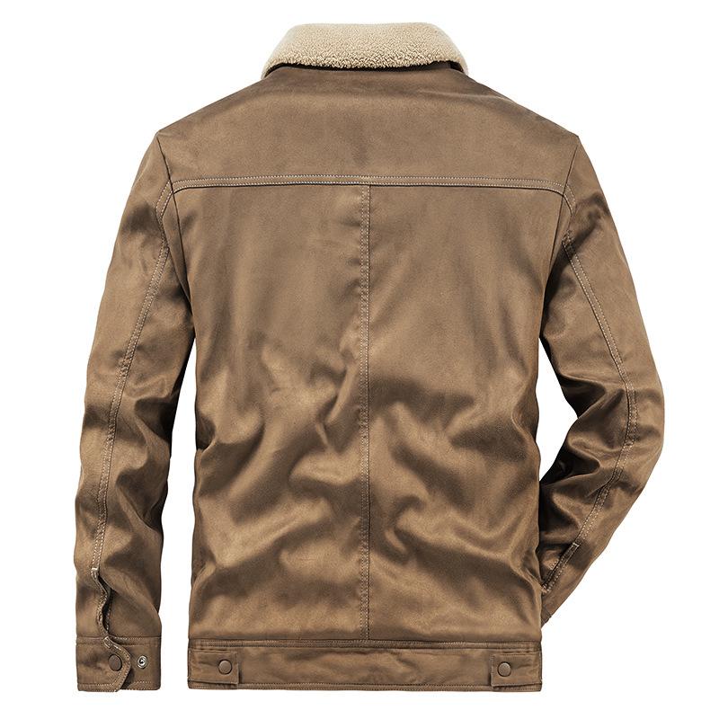 Men's Winter Lambswool Suede Jacket - Velvet Thickened Cotton, Youth Style