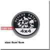Off-road 4X4 Logo Aluminum Metal Car Badge Stickers Personality Pattern SUV Four-Wheel Drive Emblem Body Decals Accessories