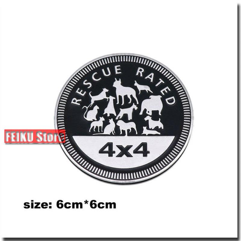Off-road 4X4 Logo Aluminum Metal Car Badge Stickers Personality Pattern SUV Four-Wheel Drive Emblem Body Decals Accessories