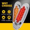 20PCS Red Amber Car Light LED Marker Side Lights Truck Side Marker Lamp Trailer Lighting 16LED Car Indicator Clearance Lights