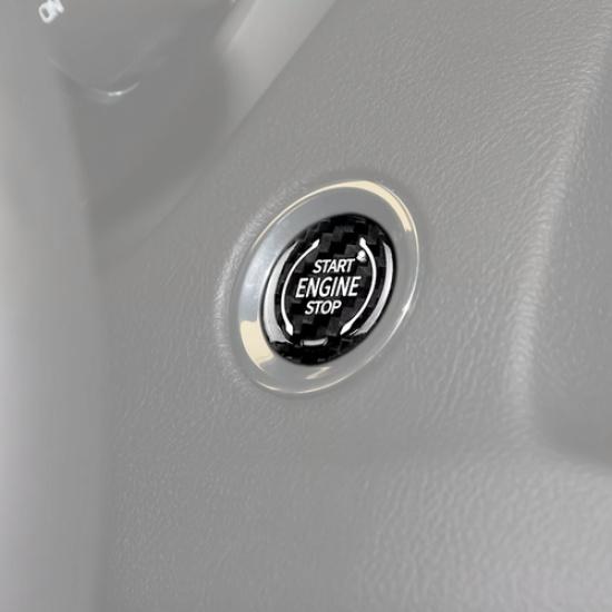 Real Carbon Fiber Engine Start/Stop Push Start Button Trim For Corvette C8 20-25