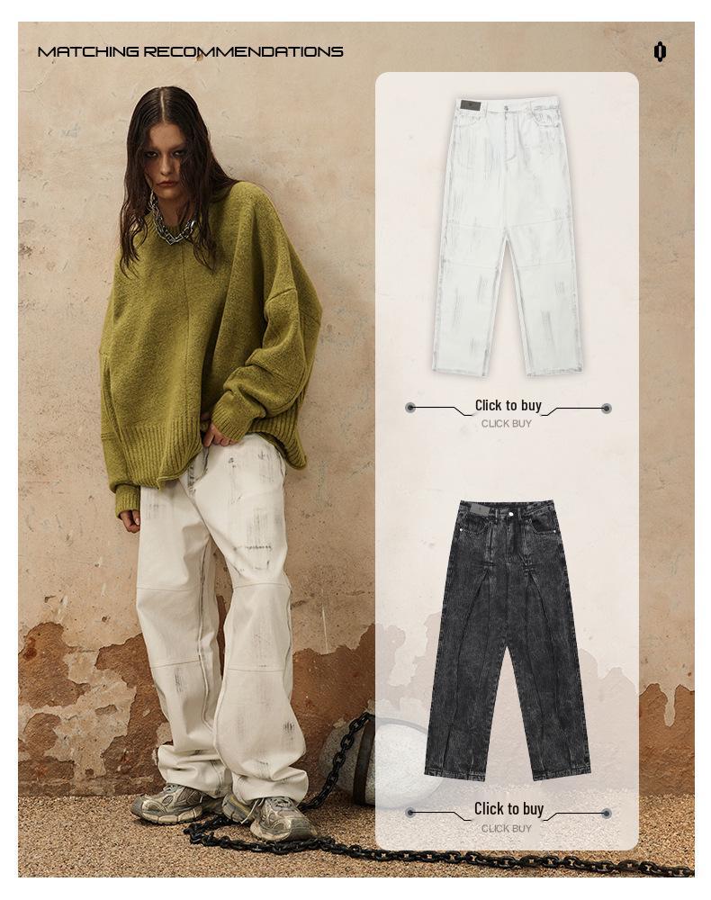 #OVDY Autumn/Winter Soft Minimalist Round Neck Rolled Edge Sweater