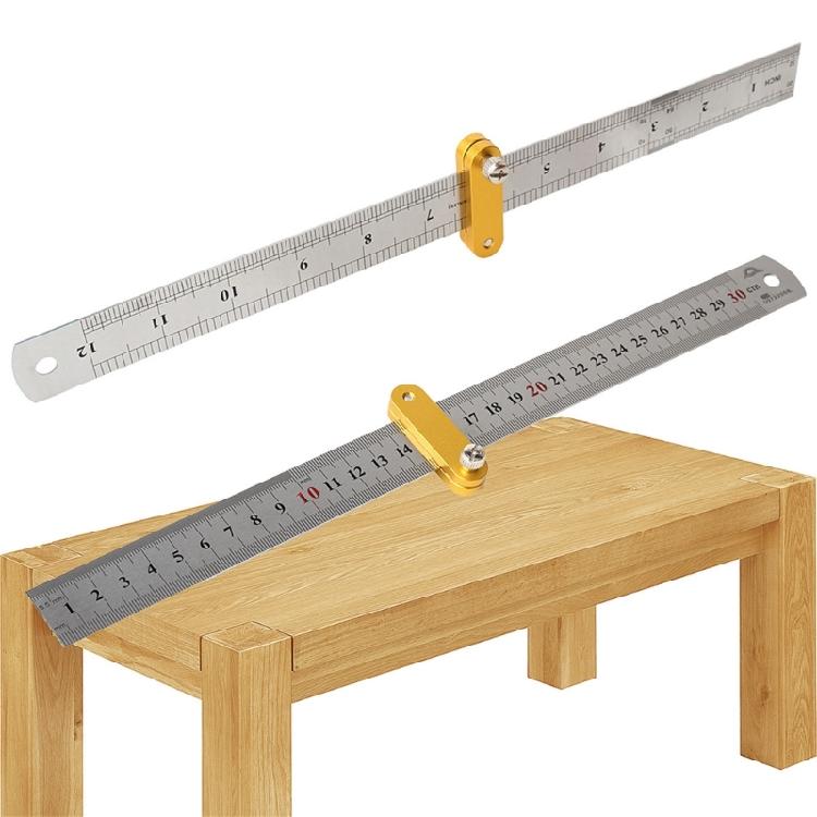 Woodworking Ruler Slide Rule Woodworking Tools Adjustable Metal Marking Gauge Pocket Ruler Scribing Measuring Tools