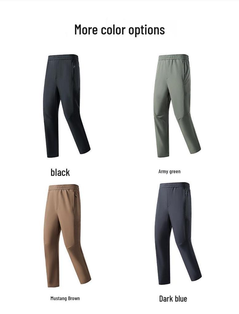 Men's Quick-Dry Softshell Straight-Leg Running Pants - Lightweight, Breathable, and Stretchy for Outdoor Fitness