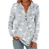 Women's Fashion Casual Floral Print Long Sleeve T-Shirt Pullover Top