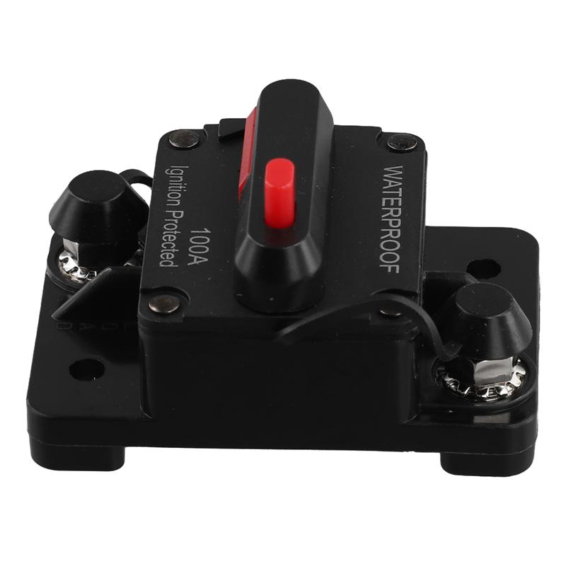 M63K-Waterproof Circuit Breaker,With Manual Reset,12V-48V DC,For Car Marine Trolling Motors Boat Power Protect